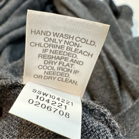 J. Jill Gray Cardigan Sweater Longline Duster Wool Blend Long Sleeve M - Picture 11 of 13